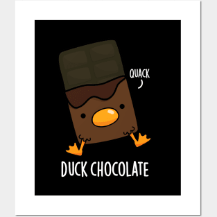 Duck Chocolate Funny Dark Chocolate Pun Posters and Art